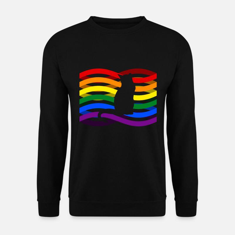 Rainbow cat - Unisex Sweatshirt - black