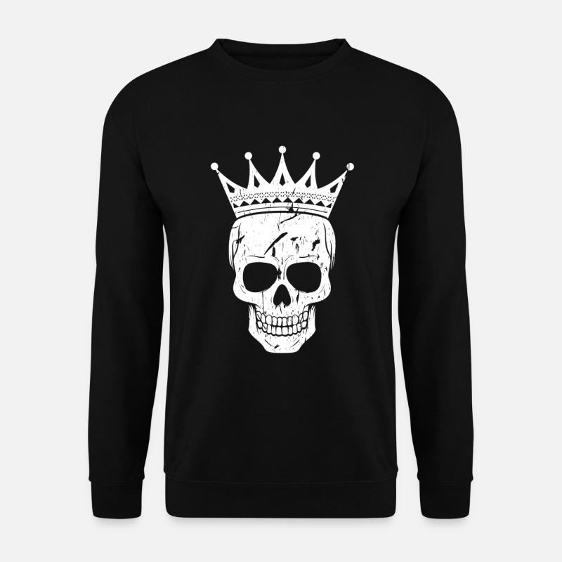 Skull with crown - Unisex Sweatshirt - black