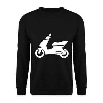 Motorroller - Unisex Pullover - Schwarz - Vorne - Alina (178cm) & Michal (187cm)