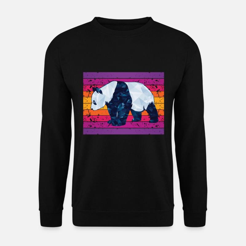 Panda - Unisex Pullover - Schwarz