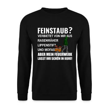 Pro Feuerwerk Pyro Silvester - Unisex Pullover - Schwarz - Vorne - Alina (178cm) & Michal (187cm)