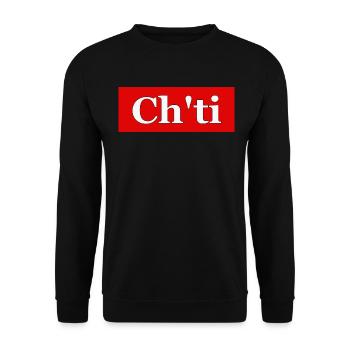 CH'TI - Unisex Sweatshirt - black - Front - Alina (178cm) & Michal (187cm)