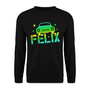 Felix Geburtstag Felix - Unisex Pullover - Schwarz - Vorne - Alina (178cm) & Michal (187cm)
