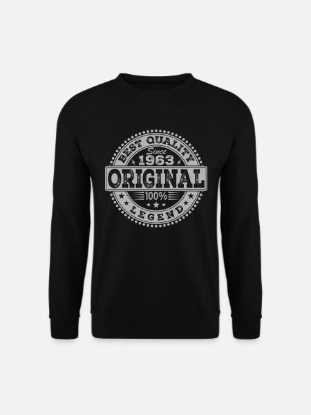 61. Geburtstag Original 1963 Vintage-Geschenk - Unisex Pullover - Schwarz