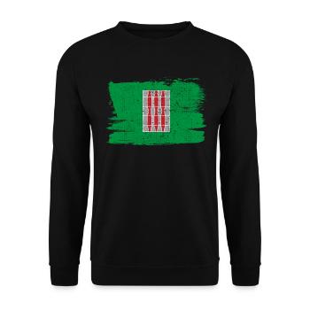 Umbria Flag Italy Flag Peace Vintage - Unisex Sweatshirt - black - Front - Alina (178cm) & Michal (187cm)