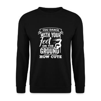 poledance pole stange pole dance girl Geschenk - Unisex Pullover - Schwarz - Vorne - Alina (178cm) & Michal (187cm)