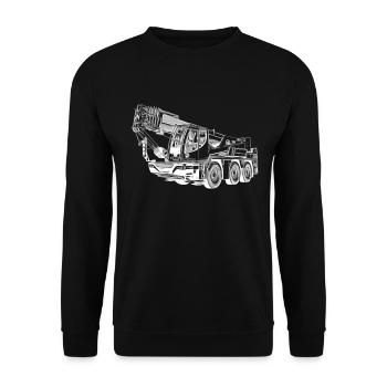 Citykran Kran 1050 50 1045 45 - Unisex Pullover - Schwarz - Vorne - Alina (178cm) & Michal (187cm)