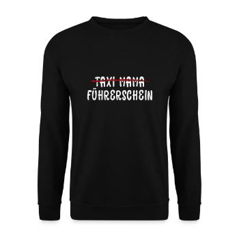 Führerschein bestanden Fahrprüfung Fahranfänger - Unisex Pullover - Schwarz - Vorne - Alina (178cm) & Michal (187cm)