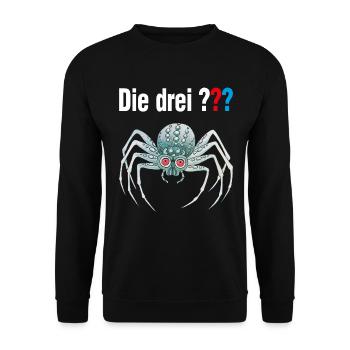 Die Drei ??? und die silberne Spinne - Unisex Pullover - Schwarz - Vorne - Alina (178cm) & Michal (187cm)
