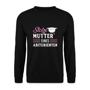 proud mother high school graduation high school graduate school - Unisex Sweatshirt - black - Front - Alina (178cm) & Michal (187cm)