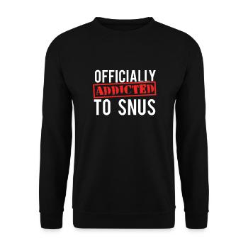Snus non-smoking non-smoker nicotine Anti-smoker - Unisex Sweatshirt - black - Front - Alina (178cm) & Michal (187cm)