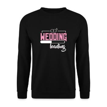 Marriage proposal engagement | Request wedding proposal - Unisex Sweatshirt - black - Front - Alina (178cm) & Michal (187cm)