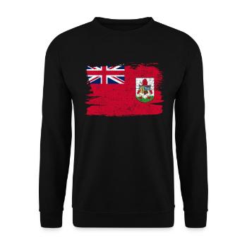 Bermuda Shorts Flagge Flagge Frieden Vintage - Unisex Pullover - Schwarz - Vorne - Alina (178cm) & Michal (187cm)