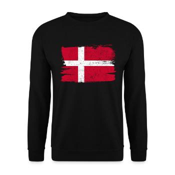 Danimarca Bandiera Danemark drapeau paix Vintage - Sweat-shirt Unisexe - noir - Devant - Alina (178cm) & Michal (187cm)