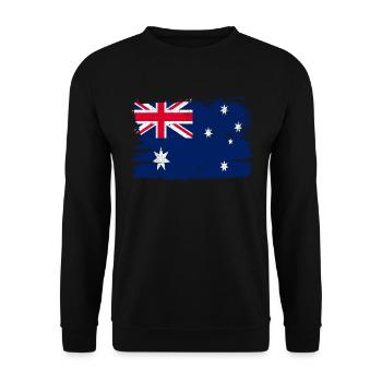 Australia Bandiera Flag Peace Vintage - Unisex Sweatshirt - black - Front - Alina (178cm) & Michal (187cm)