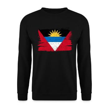 Antigua-et-Barbuda Bandiera drapeau paix Vintage - Sweat-shirt Unisexe - noir - Devant - Alina (178cm) & Michal (187cm)