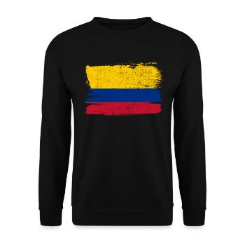 Colombia Bandiera Flag Peace Vintage - Unisex Sweatshirt - black - Front - Alina (178cm) & Michal (187cm)