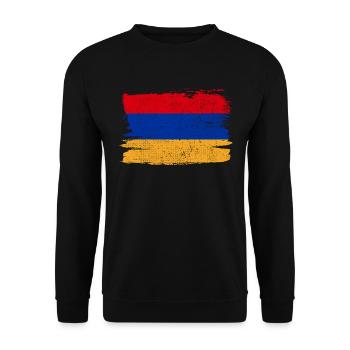 Armenia Bandiera Flag Peace Vintage - Unisex Sweatshirt - black - Front - Alina (178cm) & Michal (187cm)