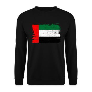 United Arab Emirates Bandiera Flag Peace Vintage - Unisex Sweatshirt - black - Front - Alina (178cm) & Michal (187cm)