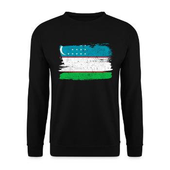 Western Sahara Bandiera Flag Peace Vintage - Unisex Sweatshirt - black - Front - Alina (178cm) & Michal (187cm)