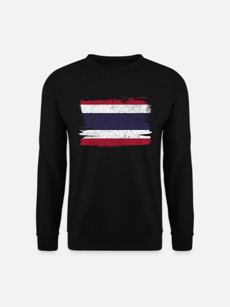 Drapeau de la Thaïlande Drapeau de la paix Vintage - Sweat-shirt Unisexe - noir