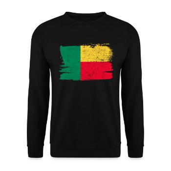 Benin Bandiera Flag Peace Vintage - Unisex Sweatshirt - black - Front - Alina (178cm) & Michal (187cm)