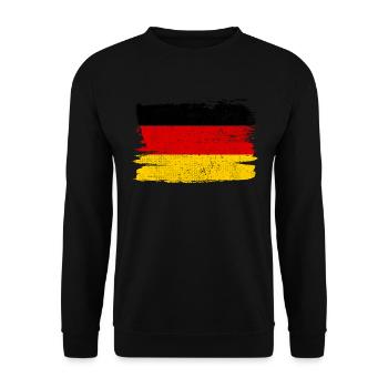 Germany Flag Flag Peace Vintage - Unisex Sweatshirt - black - Front - Alina (178cm) & Michal (187cm)