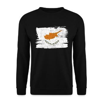 Cyprus Flag Flag Peace Vintage - Unisex Sweatshirt - black - Front - Alina (178cm) & Michal (187cm)