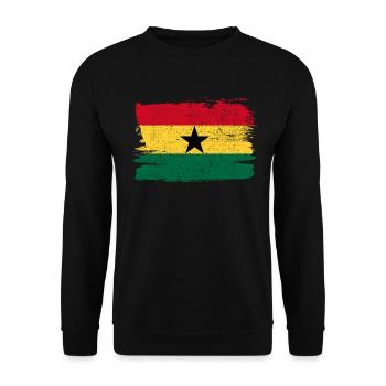 Ghana Flag Flag Peace Vintage - Unisex Sweatshirt - black - Front - Alina (178cm) & Michal (187cm)