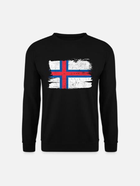 Färöer Inseln Flagge Flagge Frieden Vintage - Unisex Pullover - Schwarz