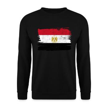 Egypt Flag Flag Peace Vintage - Unisex Sweatshirt - black - Front - Alina (178cm) & Michal (187cm)