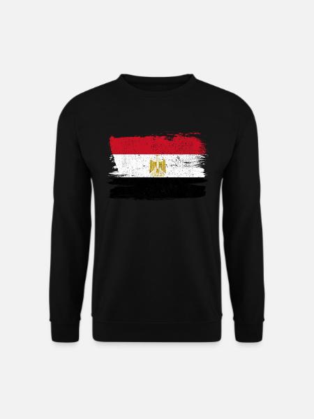 Ägypten Flagge Flagge Frieden Vintage - Unisex Pullover - Schwarz
