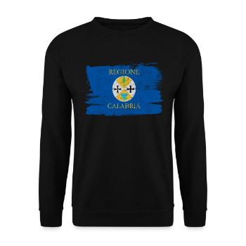 Calabre drapeau Italie drapeau paix Vintage - Sweat-shirt Unisexe - noir - Devant - Alina (178cm) & Michal (187cm)