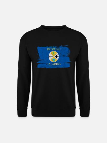 Kalabrien Flagge Italien Flagge Frieden Vintage - Unisex Pullover - Schwarz