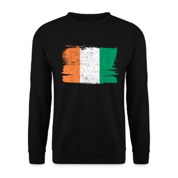 Côte d’Ivoire Drapeau Drapeau Paix Vintage - Sweat-shirt Unisexe - noir - Devant - Alina (178cm) & Michal (187cm)