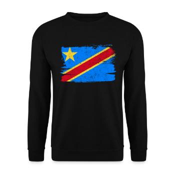 Drapeau de la République démocratique du Congo - Sweat-shirt Unisexe - noir - Devant - Alina (178cm) & Michal (187cm)