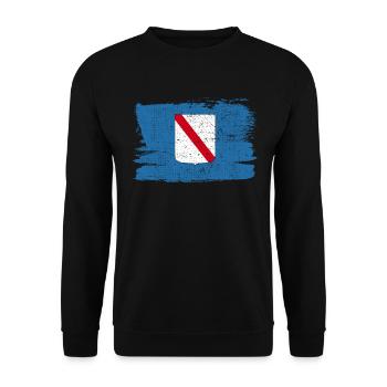 Campania Flag Italy Flag Peace Vintage - Unisex Sweatshirt - black - Front - Alina (178cm) & Michal (187cm)