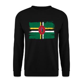 Drapeau de la Dominique Drapeau de la paix Vintage - Sweat-shirt Unisexe - noir - Devant - Alina (178cm) & Michal (187cm)