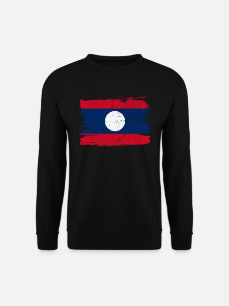 Drapeau du Laos Drapeau de la paix Vintage - Sweat-shirt Unisexe - noir