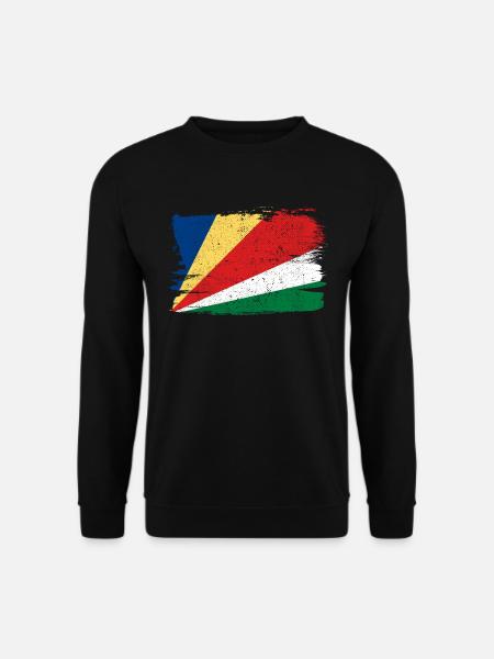 Seychellen Flagge Flagge Frieden Vintage - Unisex Pullover - Schwarz
