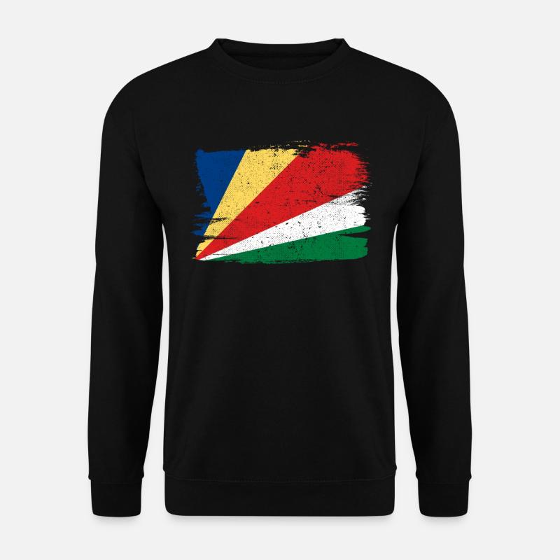 Seychellen Flagge Flagge Frieden Vintage - Unisex Pullover - Schwarz