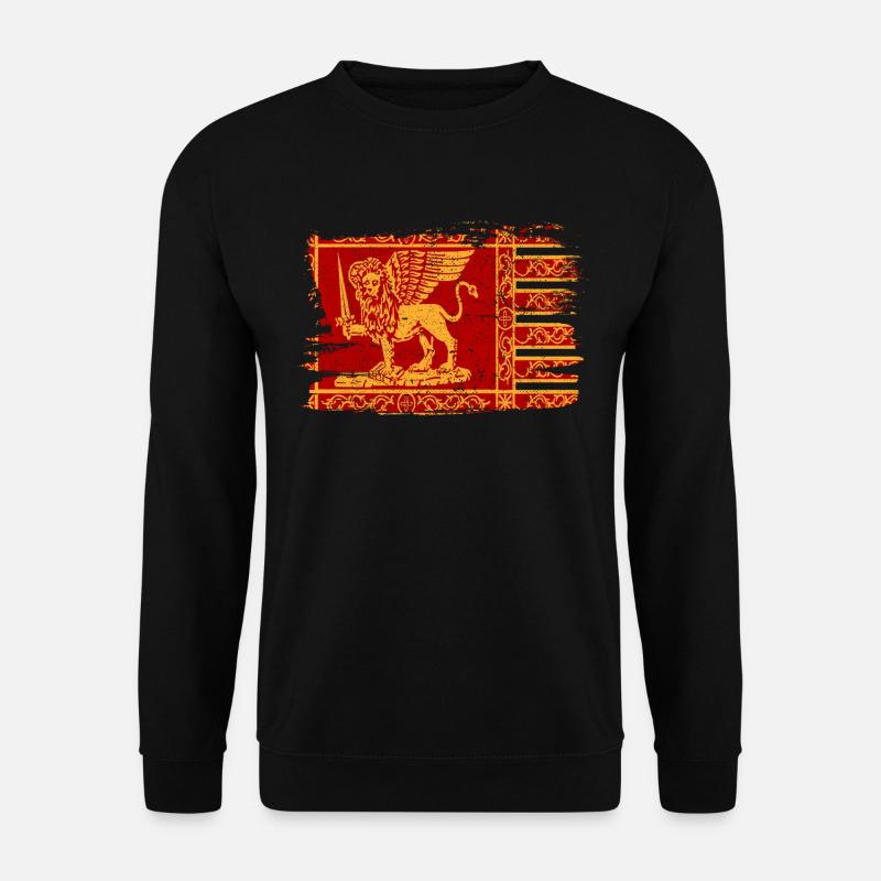 Venedig Geflügelter Löwe Flagge Italien Flagge Frieden - Unisex Pullover - Schwarz