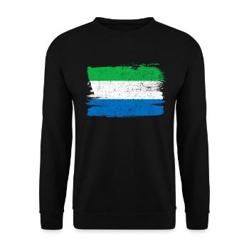 Sierra Leone drapeau drapeau paix Vintage - Sweat-shirt Unisexe - noir - Devant - Alina (178cm) & Michal (187cm)