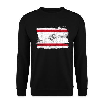 Tuscany Flag Flag Italy Peace Vintage - Unisex Sweatshirt - black - Front - Alina (178cm) & Michal (187cm)