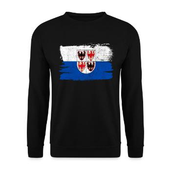 Trentin drapeau Italie drapeau paix Vintage - Sweat-shirt Unisexe - noir - Devant - Alina (178cm) & Michal (187cm)