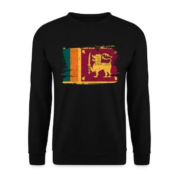 Sri Lanka Flag Flag Peace Vintage - Unisex Sweatshirt - black - Front - Alina (178cm) & Michal (187cm)