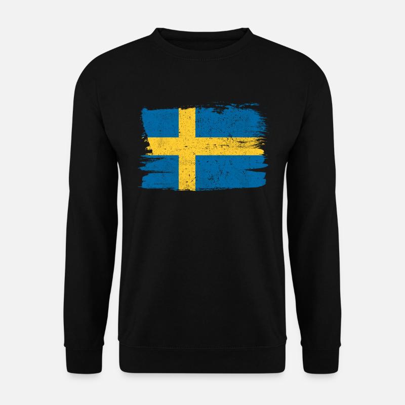 Schweden Flagge Flagge Frieden Vintage - Unisex Pullover - Schwarz