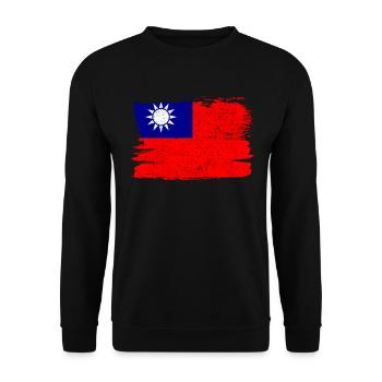 Drapeau de Taïwan drapeau paix Vintage - Sweat-shirt Unisexe - noir - Devant - Alina (178cm) & Michal (187cm)