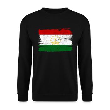 Tajikistan Flag Flag Peace Vintage - Unisex Sweatshirt - black - Front - Alina (178cm) & Michal (187cm)