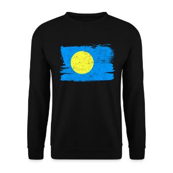 Palau Flag Flag Peace Vintage - Unisex Sweatshirt - black - Front - Alina (178cm) & Michal (187cm)